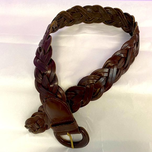 Coach Braided Brown Belt 8520 - Picture 1 of 8